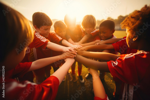 Youth Soccer Team's Pre-Game Ritual