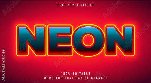 Neon text effect