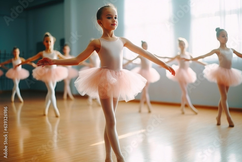 Elegant Female Dancer Mastering the Splits in Dance Class