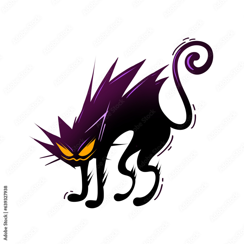 Halloween Black Cat Illustration Halloween Black Cat Illustration