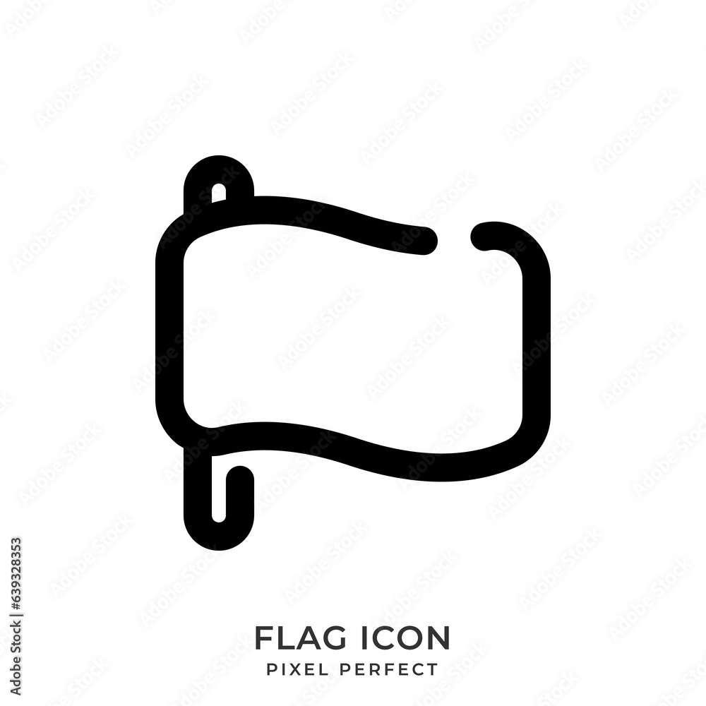 Naklejka premium Flag icon with style line. User interface icon. Vector illustration.
