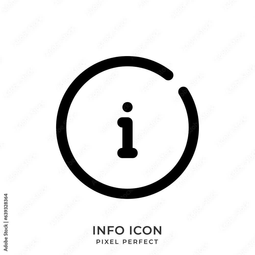 Info icon with style line. User interface icon. Vector illustration.