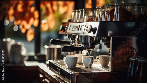 Perfect Brew: Espresso Machine at the Cafe