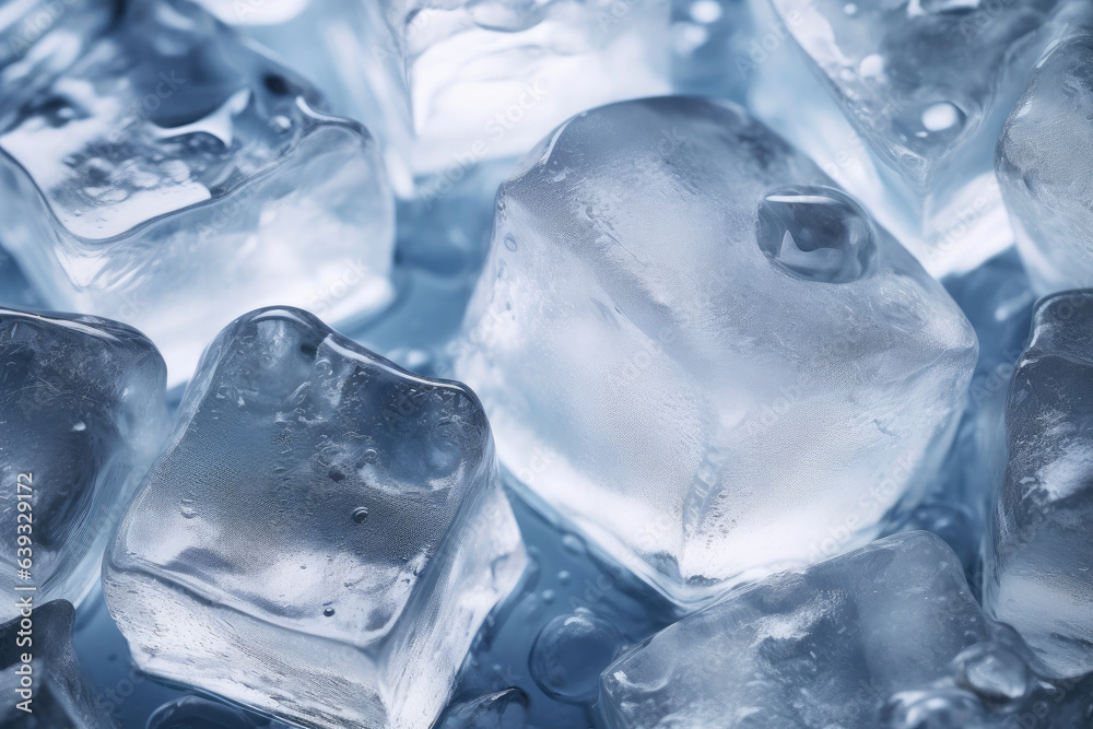 Frosty Delights: Close-Up of Cocktail Ice