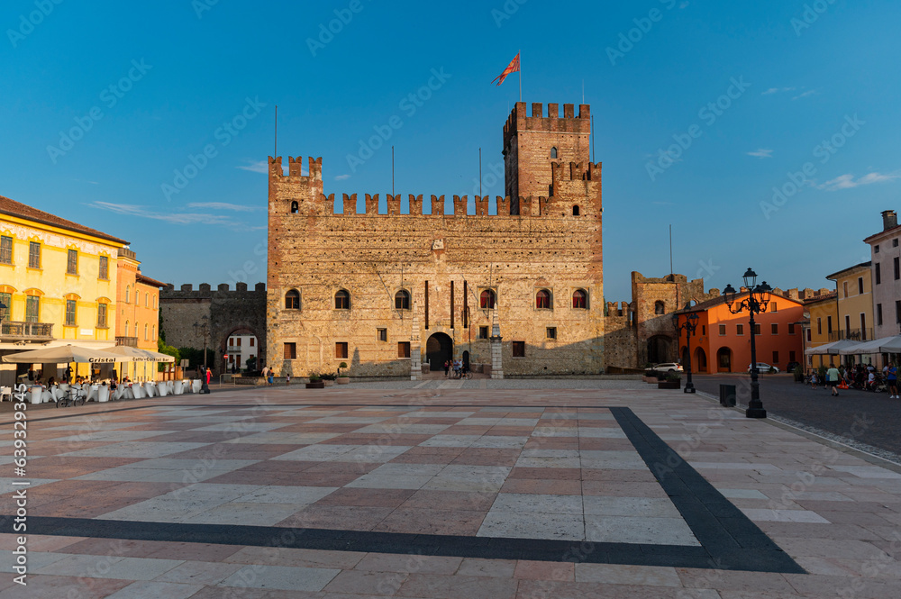 View of the medieval city of Marostica, Veneto, Italy, famous for the real chess battle