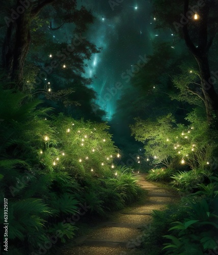 Path of Night's Enchantment - A Journey Through Nature's Magic