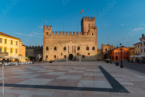 View of the medieval city of Marostica, Veneto, Italy, famous for the real chess battle