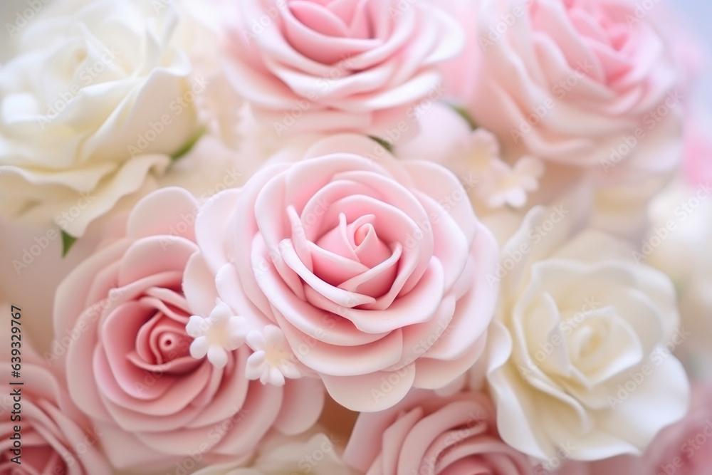 Artistry in Sugar: Up-Close Wedding Cake with Handmade Roses