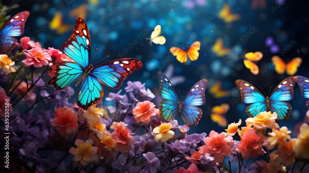 butterfly on flower butterfly on flower