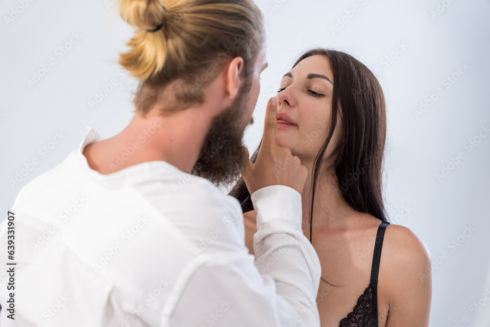 Couples having fun together at home and having sex in the bedroom or bathroom at home. Couples having fun together at home and having sex in the bedroom or bathroom at home.