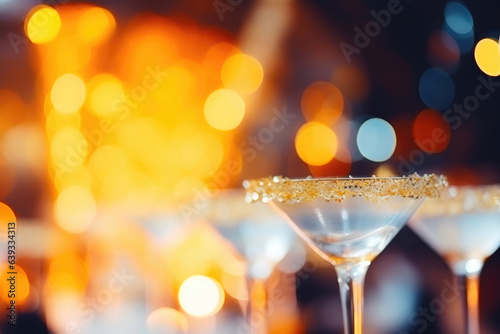 Refreshing Lemonade Elegance: Martini Glass Delights photo