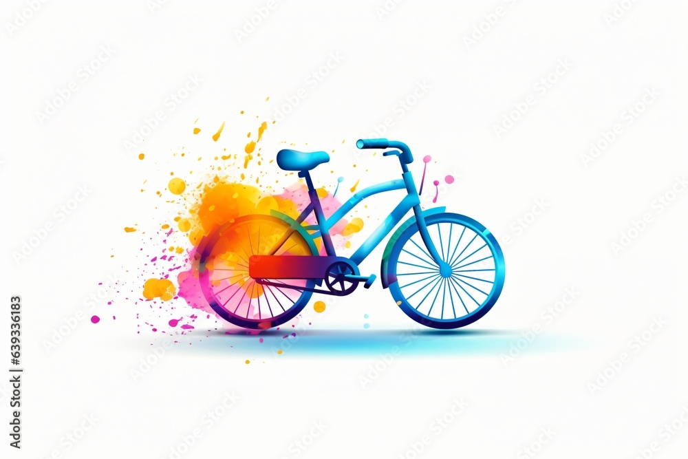 Fototapeta premium Graphic illustration of a bicycle