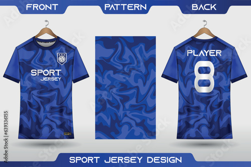 Sports jersey design. t-shirt soccer jersey for football, racing, gaming, cycling. fabric with front view and back view
