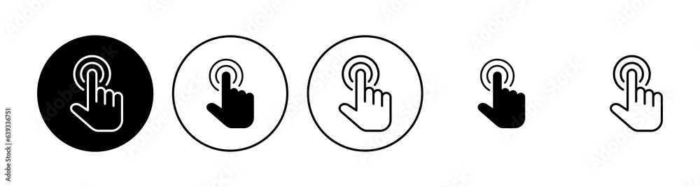 Hand cursor icon set. cursor icon vector. hand cursor icon click