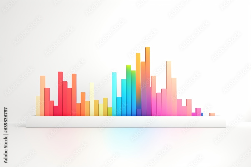 Graphic illustration of a bar chart of histogram