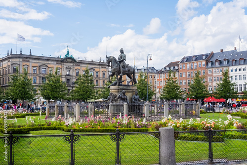 Kongens Nytorv, 'New King's Square' is a central square located in Copenhagen, Denmark, at the end of the Strøge pedestrian street photo