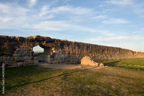 main gate of roman walls of Ruins of Empuries, Girona province, Spain photo