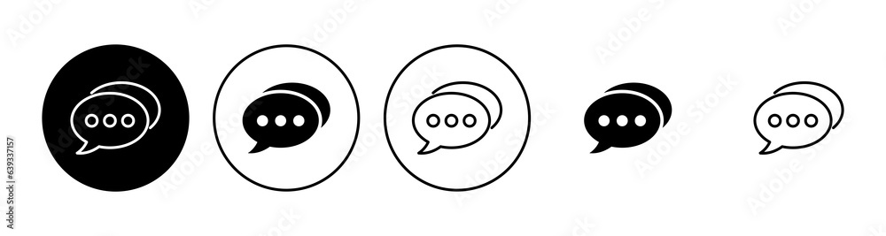 Chat icon set. speech bubble icon. comment icon vector. message. contact us Chat icon set. speech bubble icon. comment icon vector. message. contact us