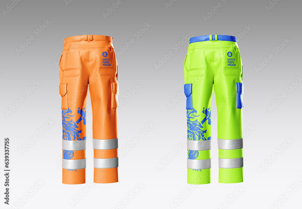 Safety Work Pants Mockup Stock Template Adobe Stock