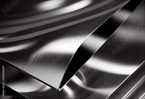 Abstract stainless steel metal background. Generative AI.