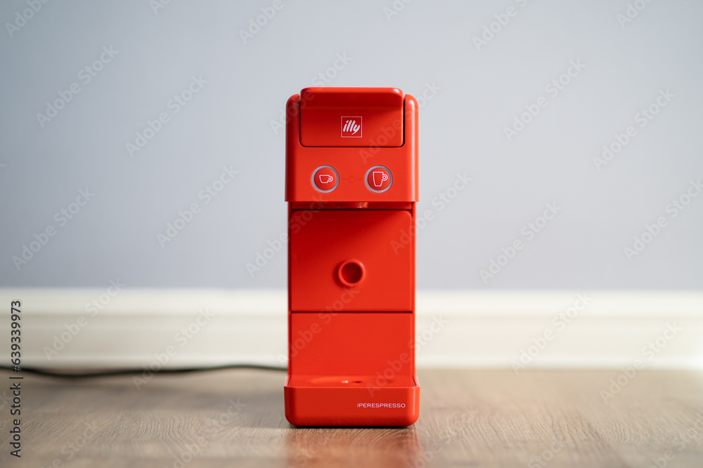 PENANG, MALAYSIA MAY 18, 2023 Illy Y3.3 iperEspresso Machine close