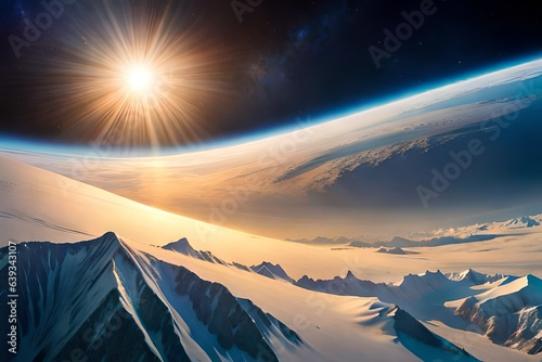 sunrise over the mountains