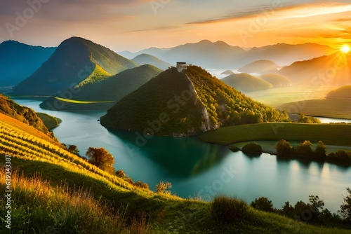 sunrise over the mountains