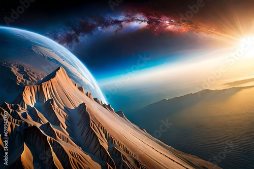sunrise over the earth