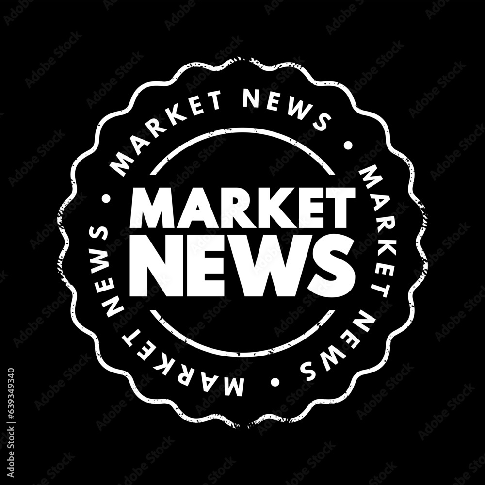 Fototapeta premium Market News text stamp, concept background