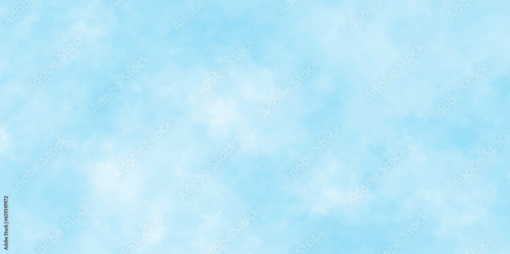 Blue texture painted paper with light color, Bright blue cloudy watercolor paper texture,Cloudy watercolor shades shinny and fresh blue sky background, Beautiful and cloudy blue paper texture,	