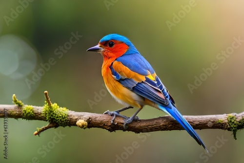 robin on a branch generated by AI