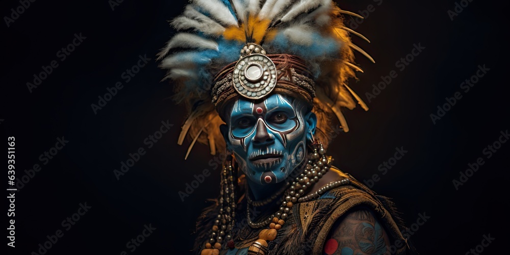 colorful voodoo priest