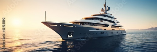luxury yacht on the ocean