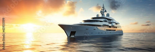 luxury yacht on the ocean