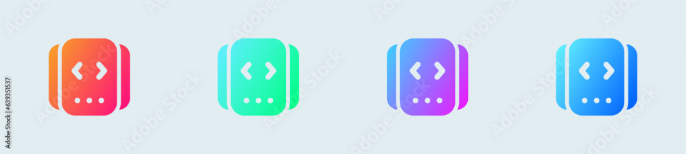 Slider solid icon in gradient colors. Bar control signs vector illustration. Slider solid icon in gradient colors. Bar control signs vector illustration.