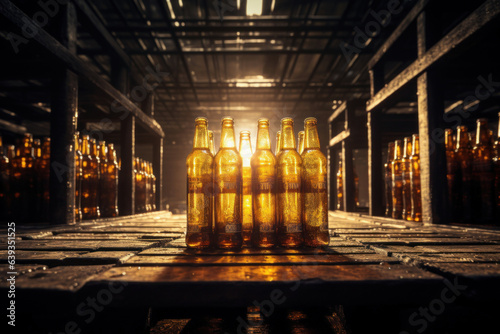 Wallpaper Mural beer bottles brewery warehouse Torontodigital.ca
