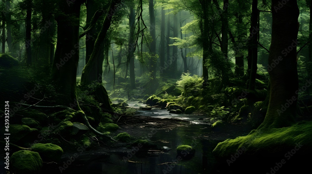 Obraz premium river in the woods