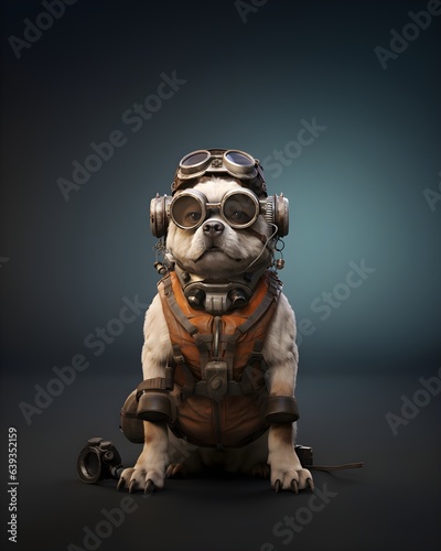 Dog as a pilot © Unseen