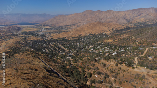 Aerial View of Bodfish, Kern County, California photo
