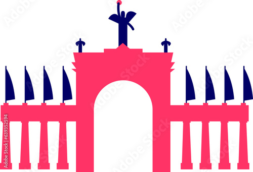 Illustrated Pictogram, Vector, Simple Buildings & Architecture, Prince's Gate Toronto, CNE Landmark