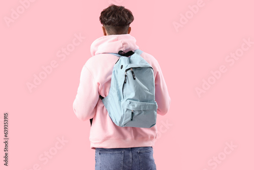 Male student with backpack ...
