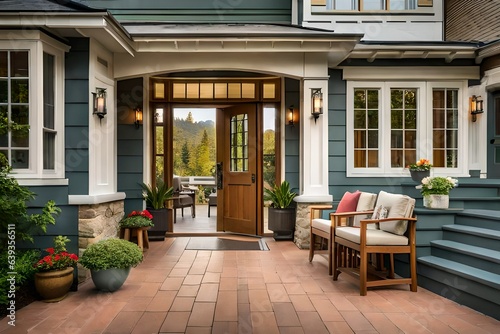 Wallpaper Mural Entrance of the Modern house. Torontodigital.ca