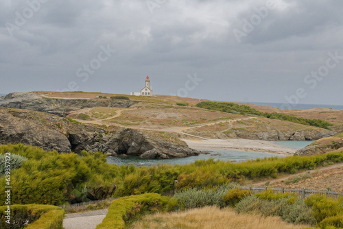 Belle Ile en Mer (56) : pointe des Poulains et son phare