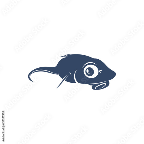 Deep sea fish vector illustration design. Deep Sea fish logo design Template.