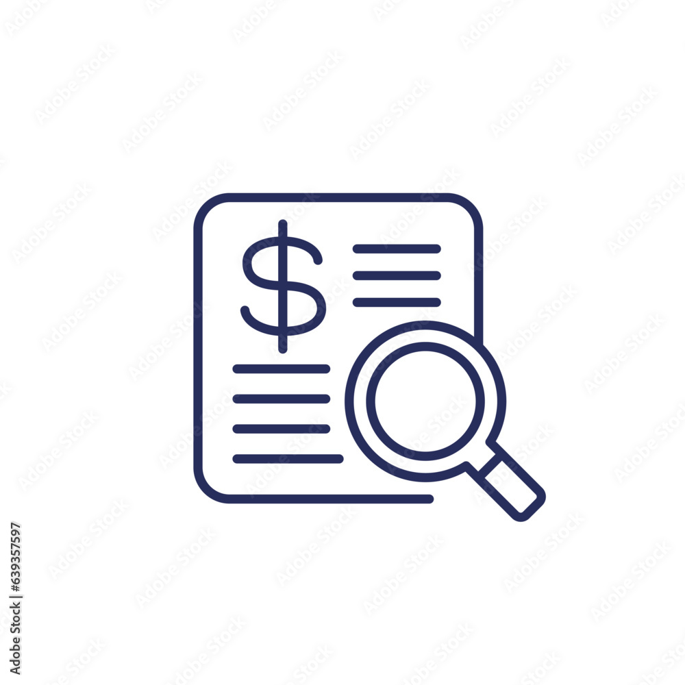 internal audit line icon on white internal audit line icon on white