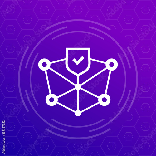 blockchain security icon for web