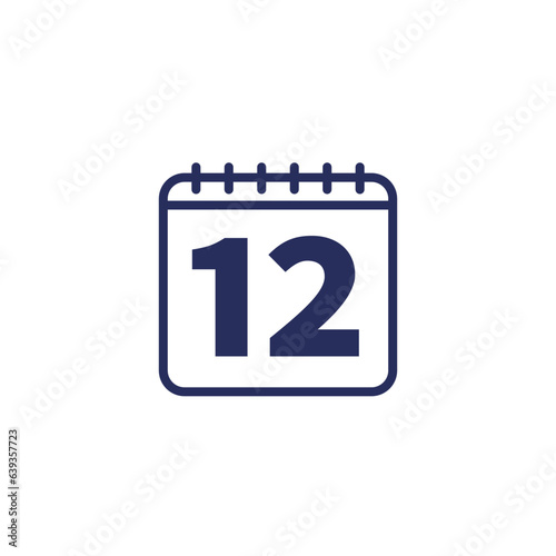 12 month icon with a calendar