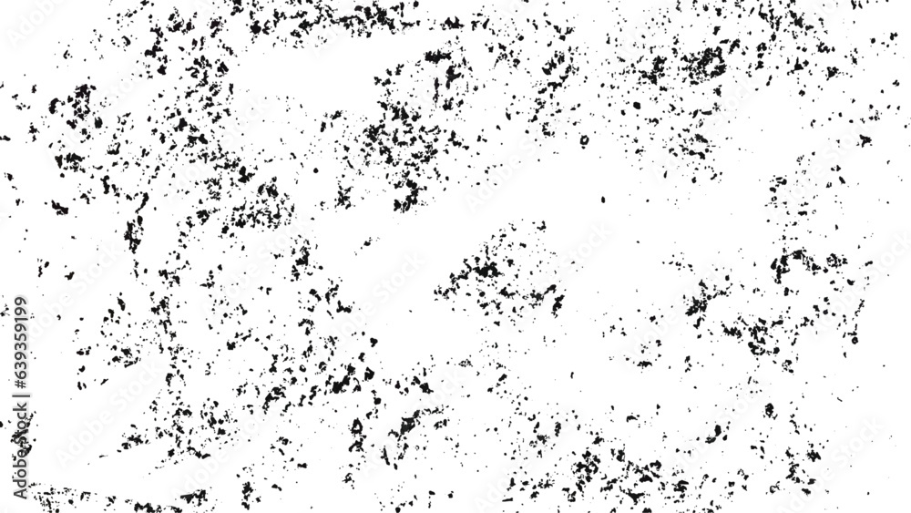 Obraz premium Black blobs isolated on white. Ink splash. Brushes droplets. Grainy texture background. Digitally generated image. 