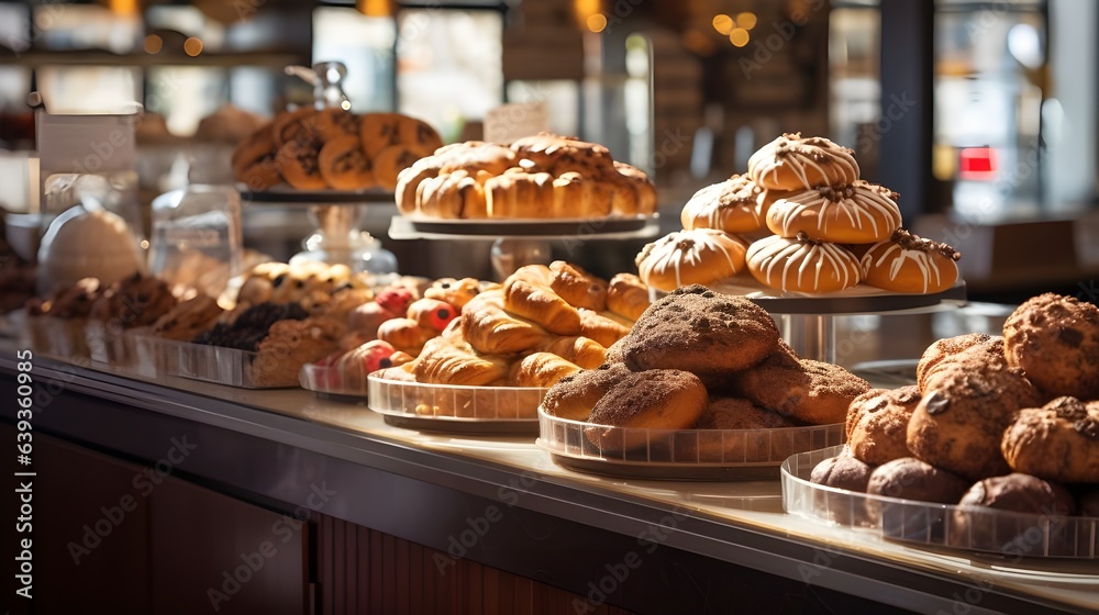 Baked goods in a bakery