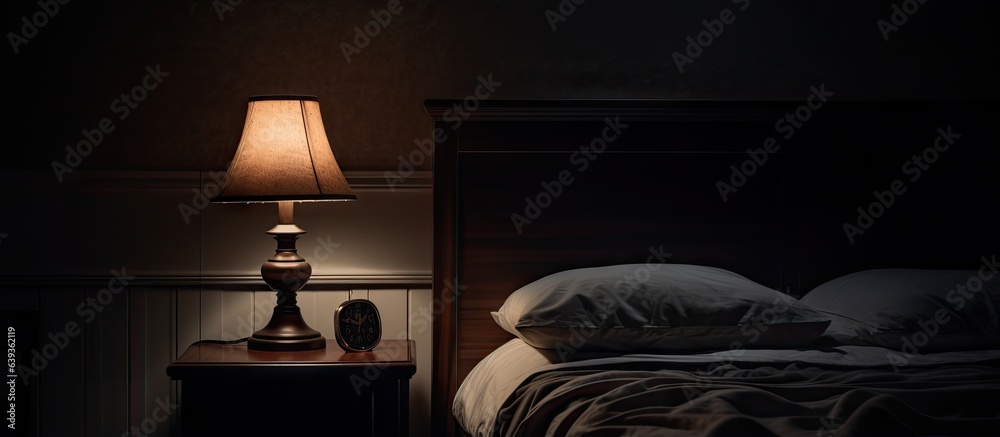 Night light in a dark bedroom